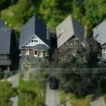 tilt-shift photography of house minitaure